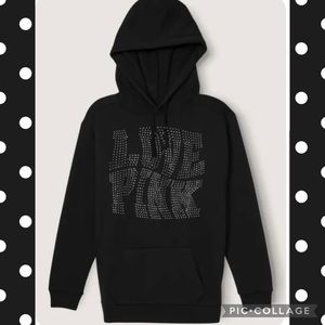 COPY - Victoria's Secret PINK Bling Campus Hoodie
size XLarge VS Shine XL Silver